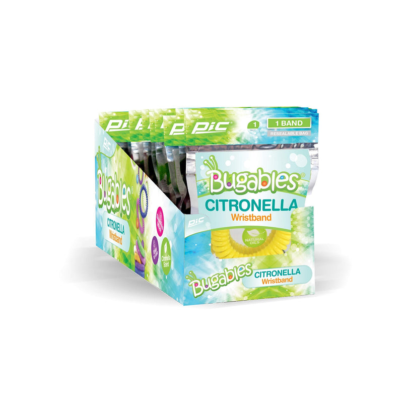 PIC Bugables Citronella Scented Coil Wristbands, Reusable and Resealable, One Size Fits All (Pack of 25) 1 Count (Pack of 25) - BeesActive Australia