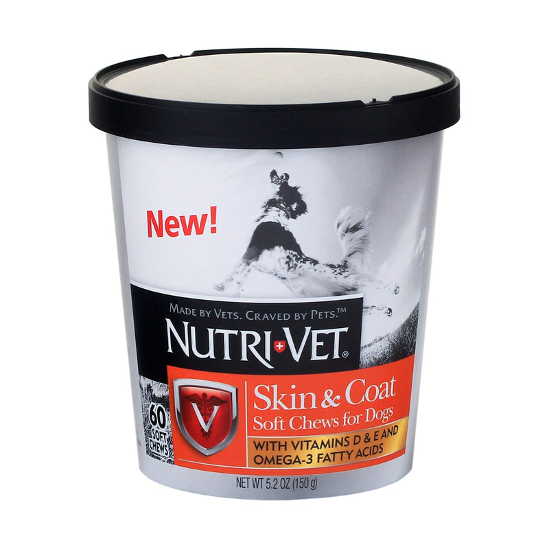 Nutri-Vet Healthy Skin and Coat Soft Chew, 60 Count - BeesActive Australia