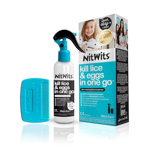 NitWits All-in-One Lice Treatment Spray, Kills Super Lice & Eggs, 120ml