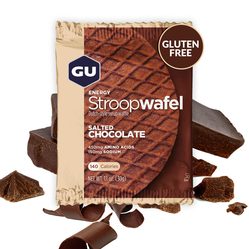 GU Energy Stroopwafel, Gluten Free, Salted Chocolate Sports Nutrition Waffle, 16 Count Gluten Free Salted Chocolate - BeesActive Australia