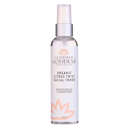 Organic Citrus Facial Toner with Rose Water Witch Hazel & Aloe Vera - Natural Astringent Closes Pores and Preps Skin