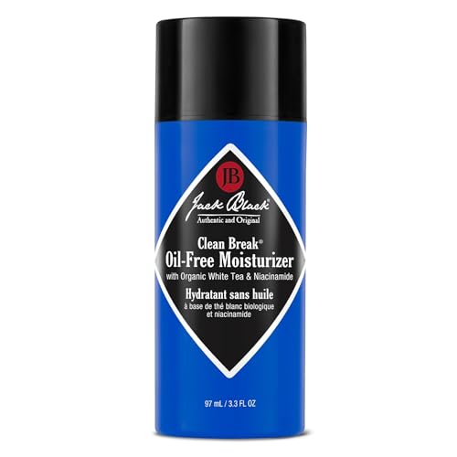 Jack Black Clean Break Oil-Free Moisturizer, 3.3 Fl. Oz – Face Moisturizer for Men, Face Lotion, Daily Moisturizer for Face, Skin Moisturizer Face Cream