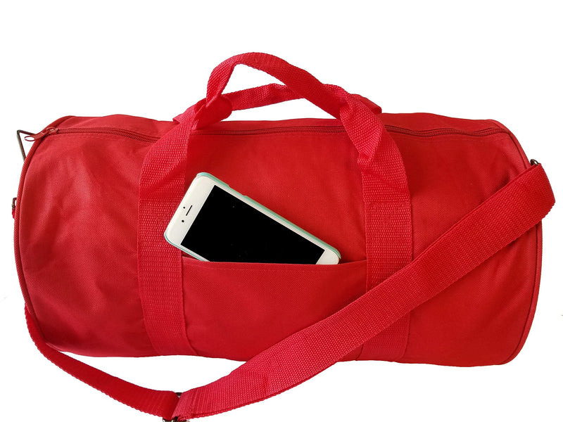 Impecgear Round Duffel Team Sports Equipment Bags, Travel Gym Fitness Bag. Red - BeesActive Australia
