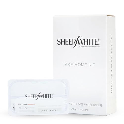 Sheer White! Teeth Whitening Strips – Professional Strength Formula Whitens Up to 5 Shades in 5 Days, Invisible No Slip Strips Mold to Teeth, Enamel Safe Formula, Whiten Anytime - Anywhere!