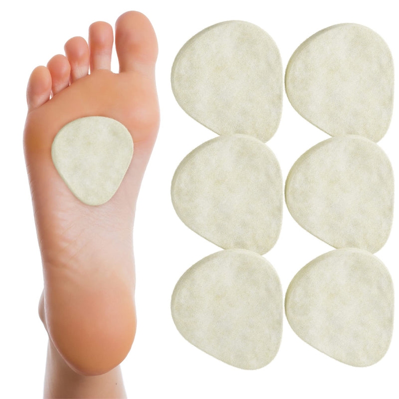 MARS WELLNESS Metatarsal Felt Foot Pad 1/8" Thick - USA Made - 6 Pairs (12 Pieces) 1/8\" Thick