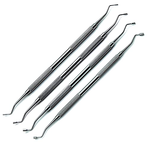 Dental Amalgam Filling Serrated Plugger 720-1, 721-2, 722-3, 723-4 Double Ended 1.2mm/1.5mm, 1.9mm/2.2mm, 2.4mm/2.7mm, 2.8mm/3.1mm Restorative 4 Pieces Instruments