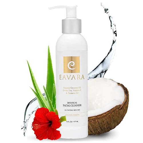 Organic Face Wash - Anti-Aging, Hydrating, Gentle Daily Cleanser for Women and Men with Coconut Oil, Aloe Vera, Activated Charcoal, and Vitamin C and E 1 Pack