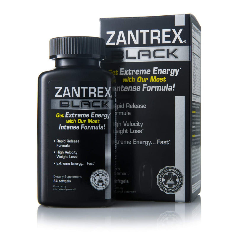 Zantrex Black - Weight Loss Supplement Pills - Weightloss Pills - Dietary Supplements - Lose Weight Supplement - Energy and Weight Loss Pills - 84 Count - BeesActive Australia