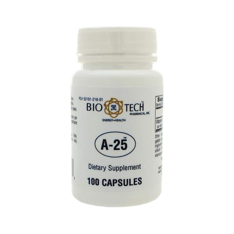 MSNOR Bio-Tech Pharmacal A-25 Vitamin A 25,000 IU - 100 Capsules - BeesActive Australia