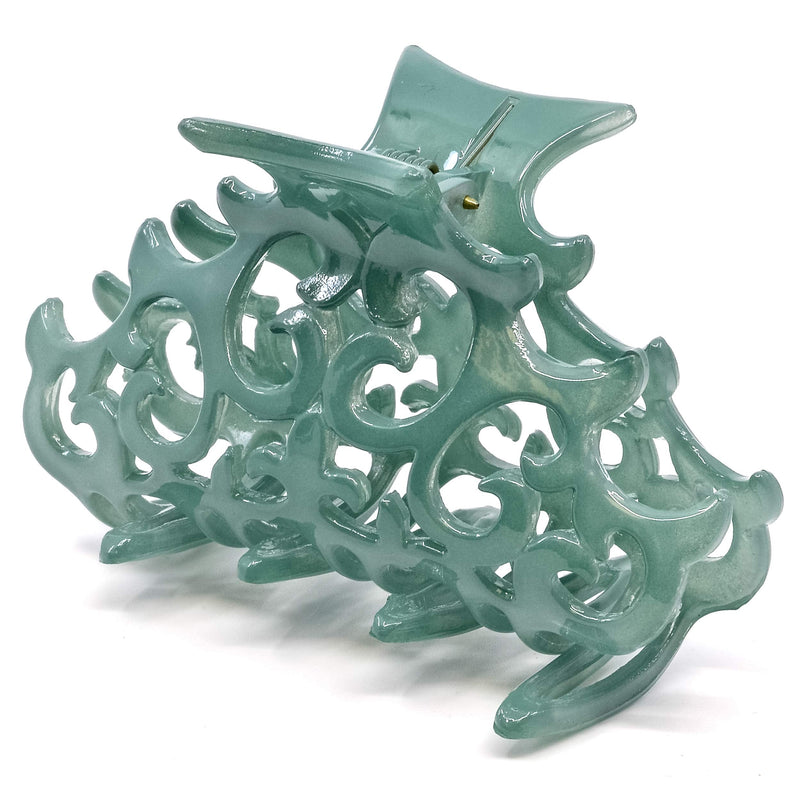 Camila Paris CP2403 French Hair Clip for Women, Large Green, Antique, Girls Hair Claw Clips Jaw Fashion Durable and Styling Hair Accessories for Women, Made in France Green 3.5" - BeesActive Australia