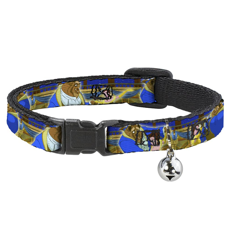 Buckle-Down Breakaway Cat Collar - Beast & Belle Ball Scene Poses - 1/2" Wide - Fits 8-12" Neck - Medium NARROW MEDIUM - Fits 8-12 Inch (0.5 Inch WIDE) - BeesActive Australia