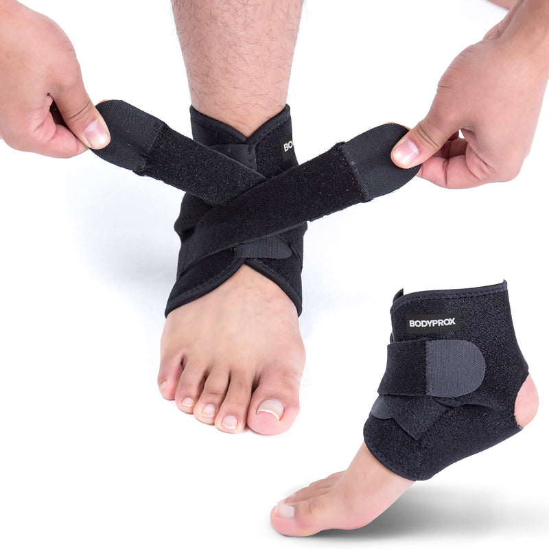 Bodyprox Ankle Support Brace, Breathable Neoprene Sleeve, Adjustable Wrap! (1 Pack) - BeesActive Australia
