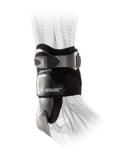 DonJoy Performance BIONIC Stirrup Ankle Brace, Maximum Medial/Lateral Ankle Support, Low-Profile Rigid Brace, Adjustable, Ankle Immobilization for Volleyball, Basketball, Football, Baseball, Lacrosse Right Foot Medium