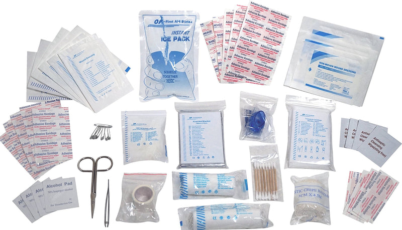 First Aid Kit Refill - 100 Piece - Extra Replacement Supplies for First Aid Kits, Loose Packed Restock Supply Pack 100 Piece Set - BeesActive Australia