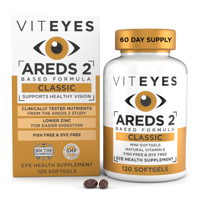 VITEYES® AREDS 2 Softgels, 120 Count - Single Daily Dose Eye Vitamin 120 Count (Pack of 1)