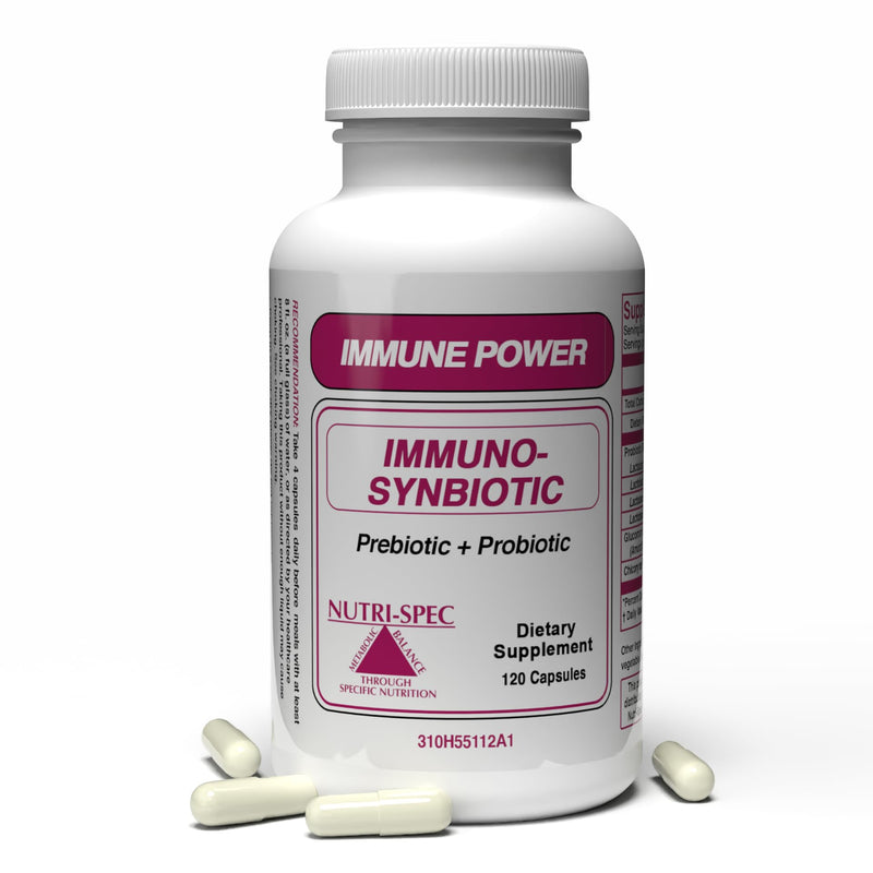 Nutri-Spec Immune Power - Immuno-Synbiotics Probiotics & Prebiotic for Women & Men - with Lactobacillus gasseri, rhamnosus, paracasei - Great for Immune-Related Inflammatory Conditions - 120 Caps