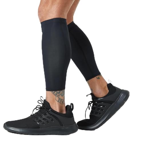 DFND Unisex Active Ax Compression Calf Sleeve (2 Pack) – Black – X-Large
