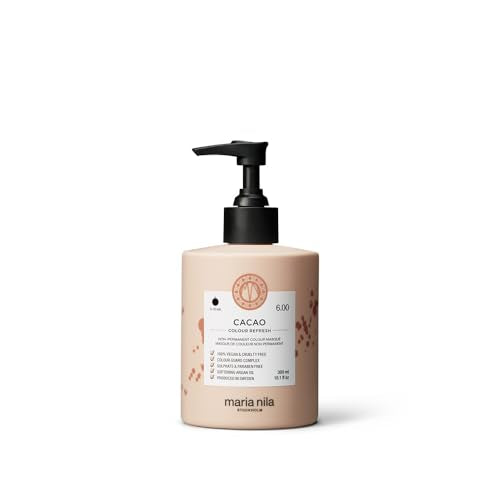 Maria Nila, Color Refresh Cacao, Brown Hair mask, Semi-Permanent Pigments, 100% Vegan & Sulfate/Paraben free 10.1 Fl Oz (Pack of 1)
