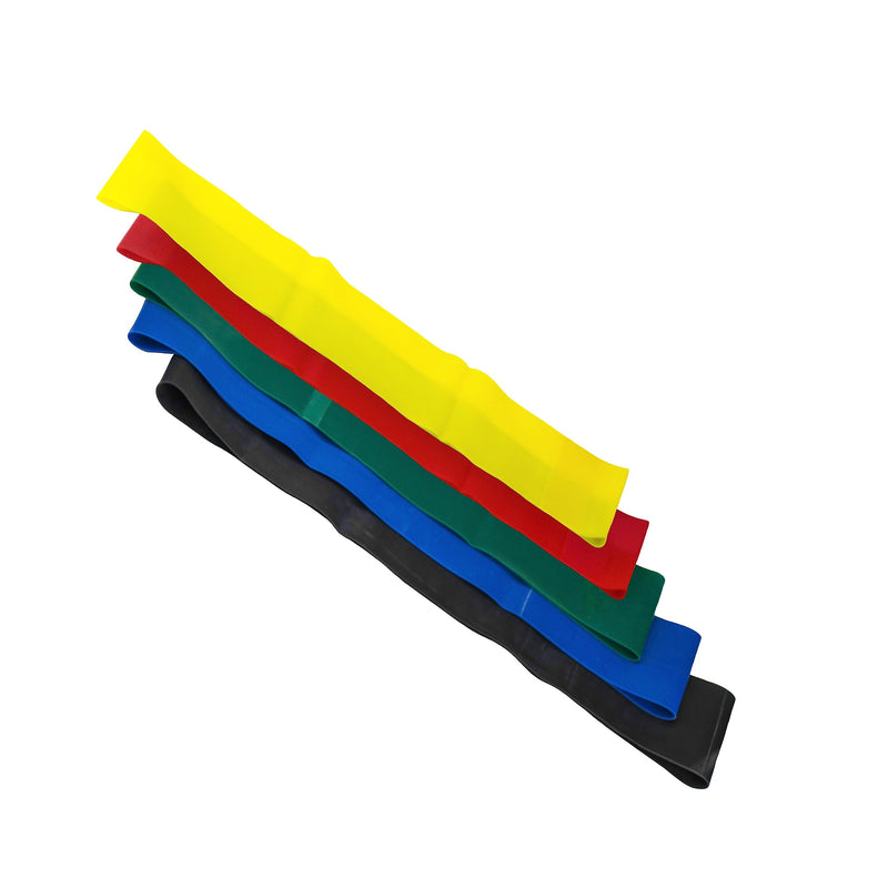 Cando Exercise Loops - Arms - 10" Set of 5 5 Piece Set (Yellow/Red/Green/Blue/Black) 15"
