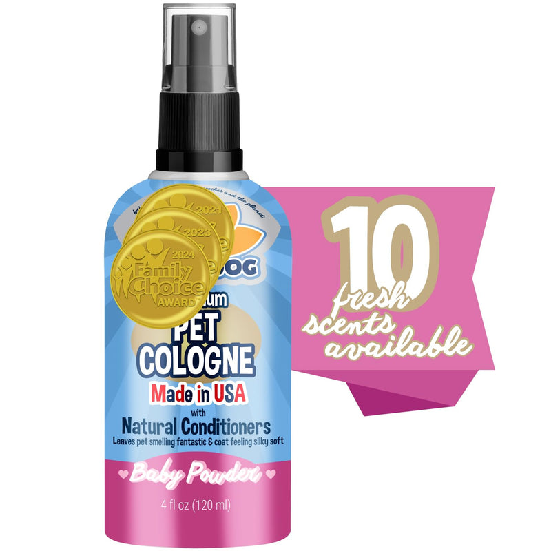 Bodhi Dog Natural Dog Cologne | Premium Scented Deodorizing Body Spray for Dogs & Cats | Dog Perfume w/Natural Dog Conditioner (Baby Powder, 4 Fl Oz) Baby Powder 4 Fl Oz (Pack of 1) - BeesActive Australia