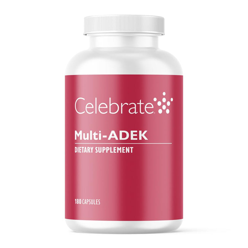 Celebrate Vitamins Multi-ADEK Iron Free Bariatric Multivitamin | 180 Veggie Capsules, 90-Day Supply, High Vitamins A, D, E & K for Duodenal Switch or SADI Routines 180 Count (Pack of 1)