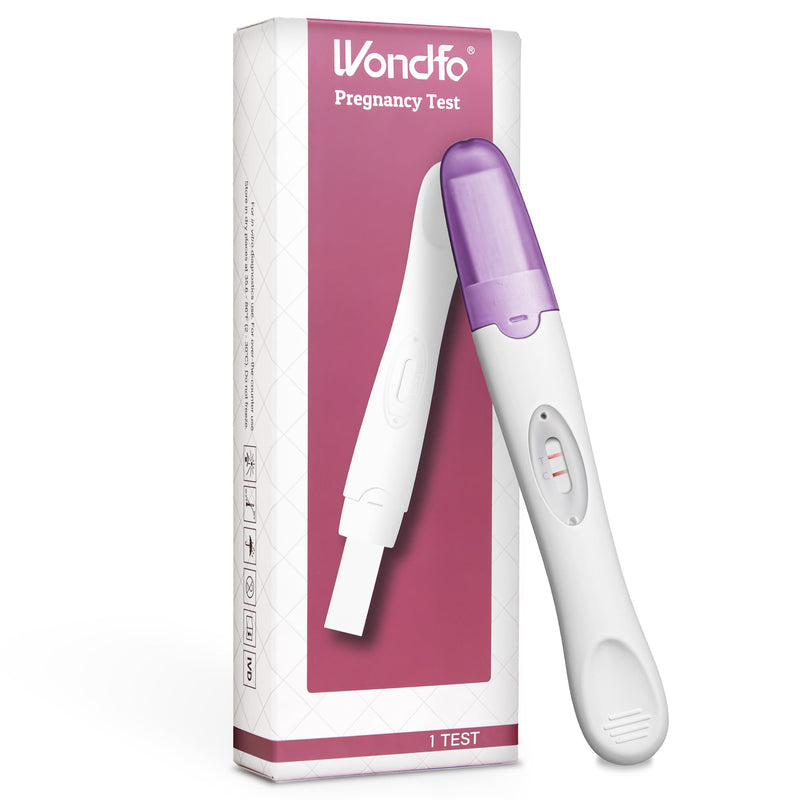 Wondfo Pregnancy Test - Detect HCG with 99% Accuracy - Easy to Use at Home HCG UrineTest with Fast and Reliable Results - [1 Count] 1