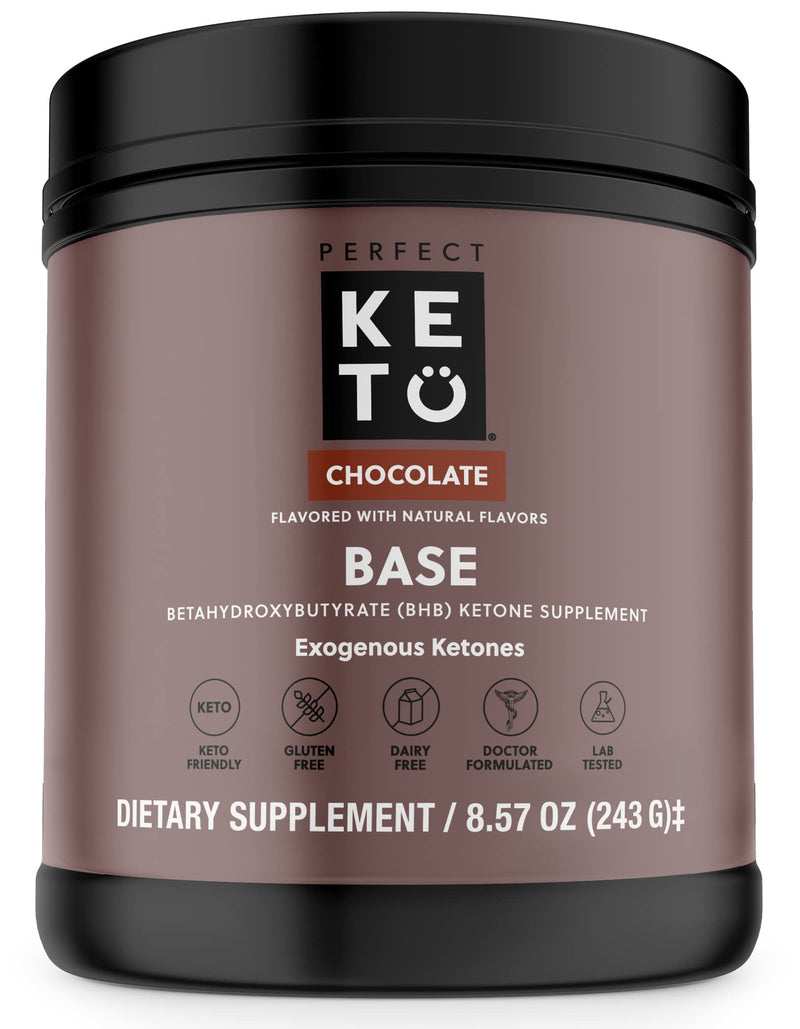 Exogenous Ketones Powder, BHB Beta-Hydroxybutyrate Salts Supplement, Best Fuel for Energy Boost, Mental Performance, Mix in Shakes, Milk, Smoothie Drinks for Ketosis – Chocolate, 8.57 oz (243 grs) - BeesActive Australia