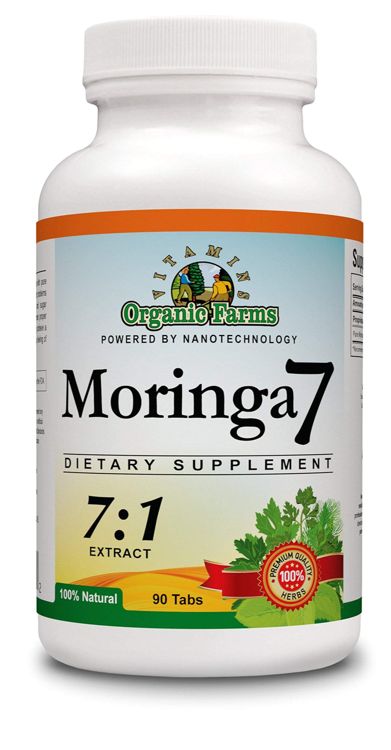 Moringa 7 Super Grass, 100% Natural Dietary Supplement, Rich in Natural nutrients, Highly Concentrated Pure Organic Moringa Oleifera Extract - 1875mg