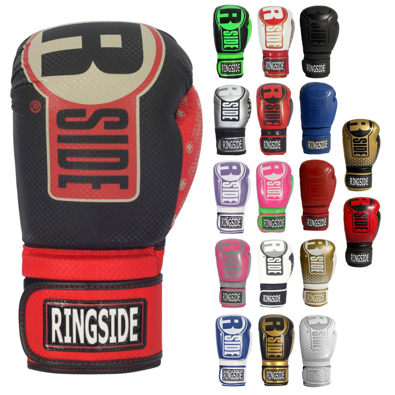 Ringside Apex Bag Gloves, IMF-Tech Boxing Gloves with Secure Wrist Support, Synthetic Boxing Gloves for Men and Women Large-X-Large Black/Red