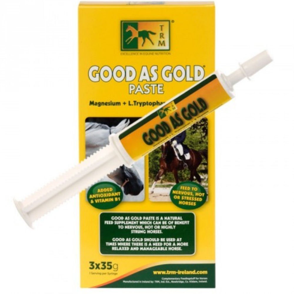 TRM Effective Horse Calming Supplements, Good As Gold Paste - 3 x 35g (1.23 oz)