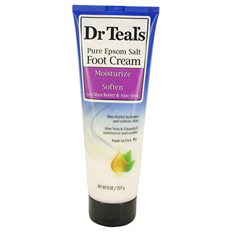 Dr Teal's Foot Cream, Moisturize & Soften, with Shea Butter & Aloe Vera, 8 oz. - BeesActive Australia