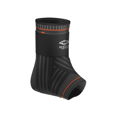 Shock Doctor Ultra Knit Ankle Brace W/Figure 6 Strap & Stays Small