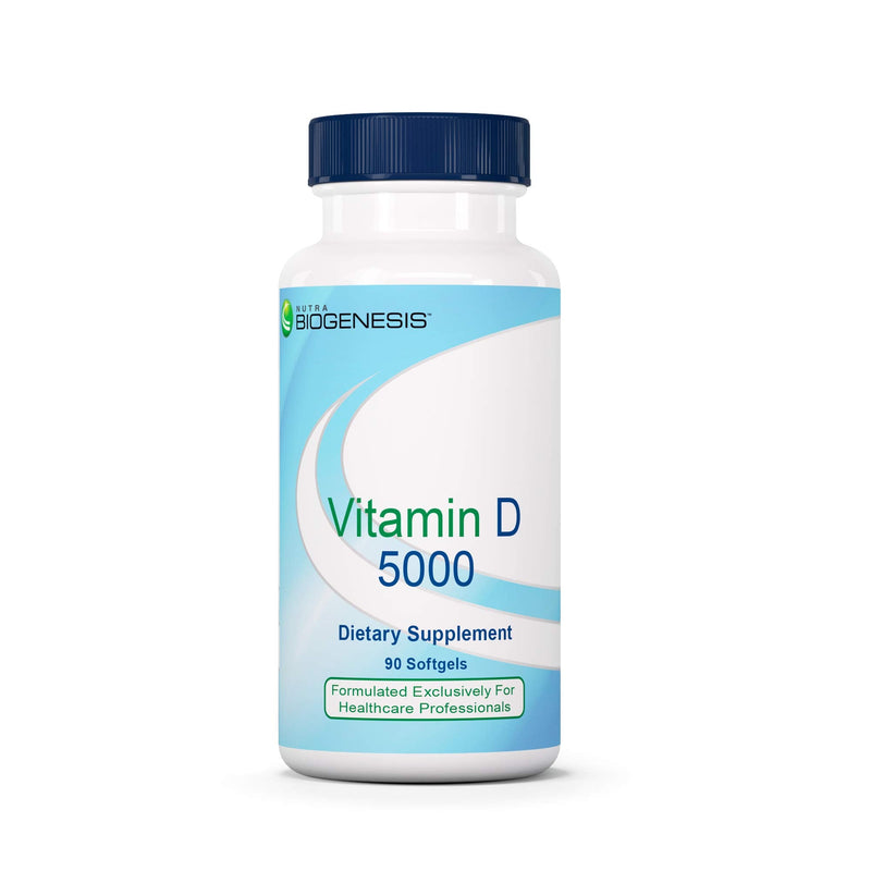 Nutra Biogenesis Vitamin D3 5000 IU, Vitamin D Supplement, 90 Softgels | Daily Nutritional Support, With Olive Oil for Absorption