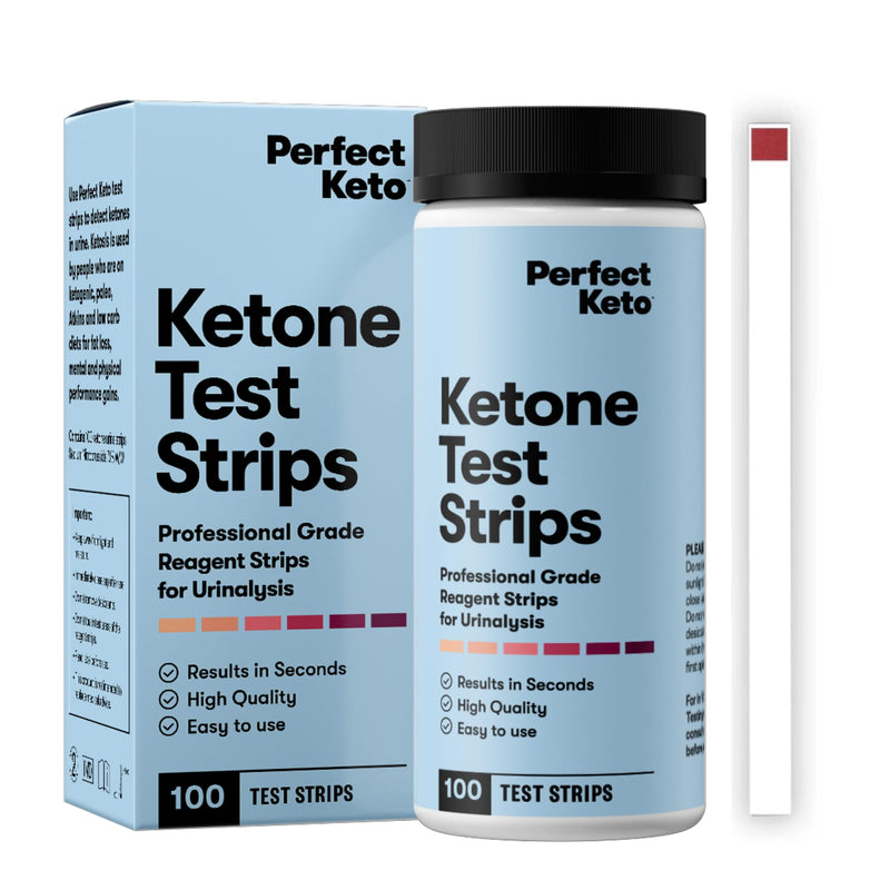 Perfect Keto Ketone Test Strips Kit for Testing Ketones on Low Carb Ketogenic Diet, Monitor Ketosis, Keto Diet Tracker, Urine Test Strips, 100 CT - BeesActive Australia