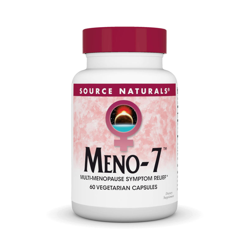 Source Naturals, Meno-7, 60 Vegetarian Capsules | Multi-Menopause Symptom Relief 60 Count (Pack of 1)