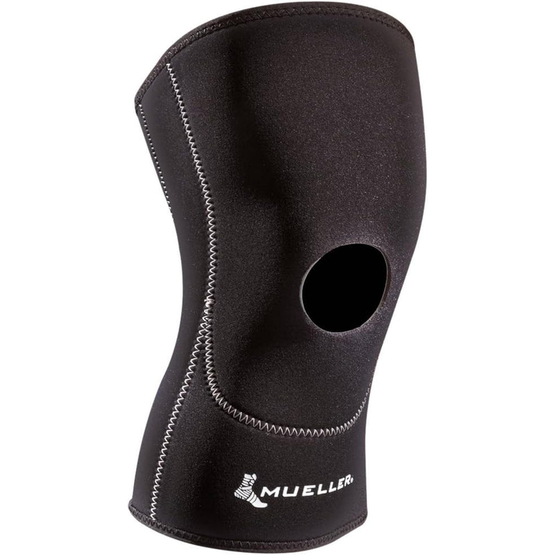 MUELLER Sports Medicine Open Patella Knee Sleeve, Knee Pain Relief Support for Men and Women, Ideal for Arthritis, Sprains, Black New & Improved Sleeve XXL - BeesActive Australia