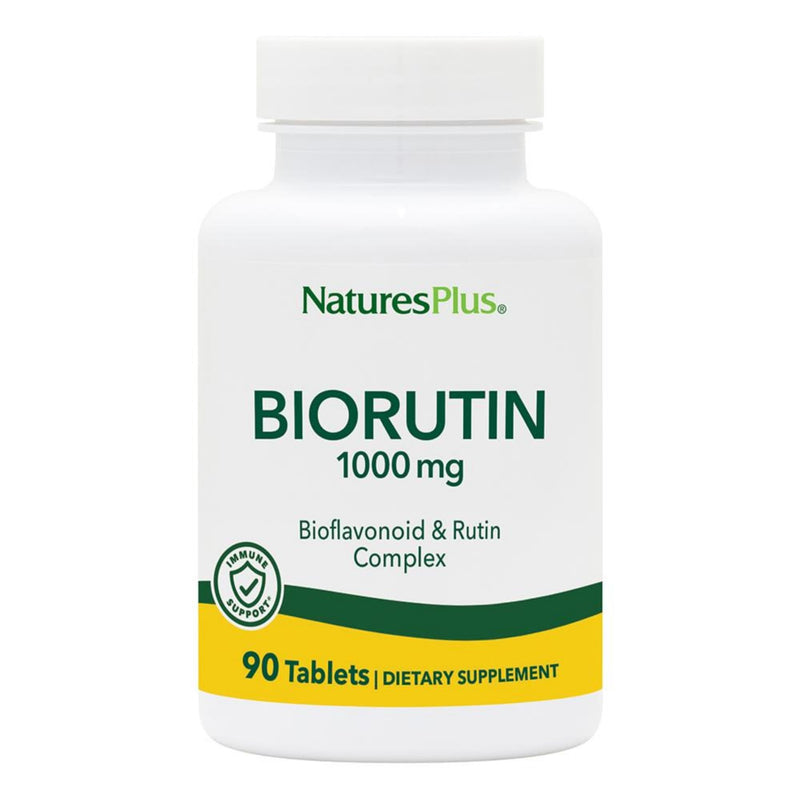 NaturesPlus Biorutin 1000 mg - 90 Tablets - Bioflavonoid & Rutin Complex - Supports Vascular Function & Circulation - Vegetarian, Gluten Free - 90 Servings