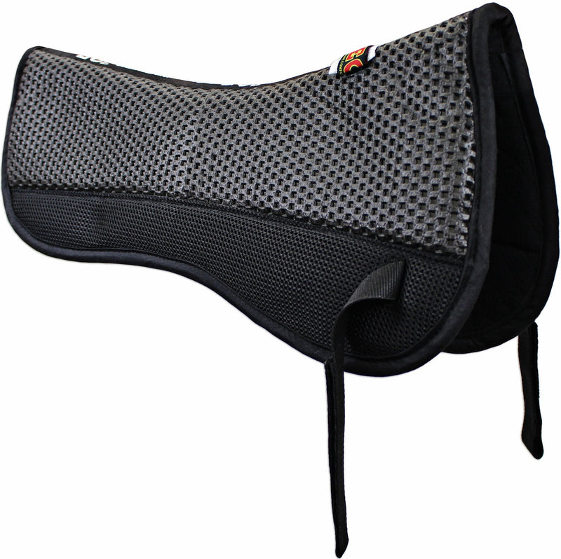 ECP Grip Tech Non Slip Half Saddle Pad Black - BeesActive Australia