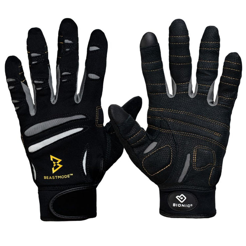 Bionic Women's Beastmode Full Finger Gym Workout Gloves Large - BeesActive Australia