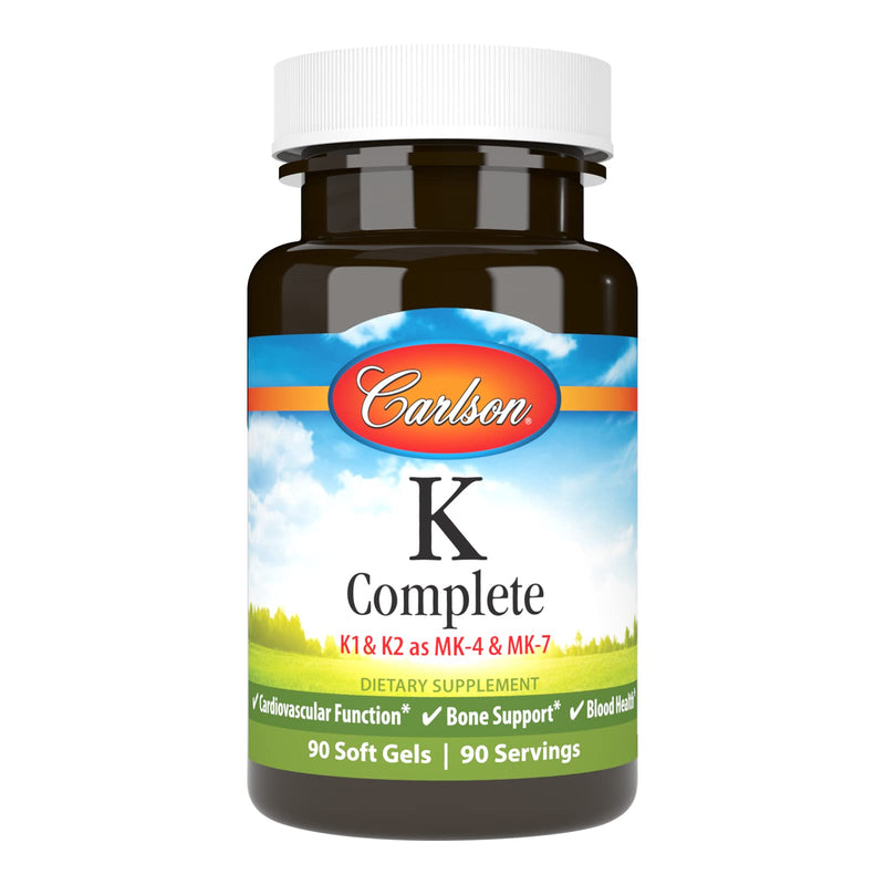 Carlson Labs K Complete Softgels, 90 Count 90 Count (Pack of 1)
