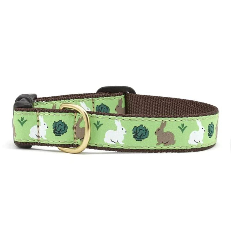 Up Country Garden Rabbit Pattern (Garden Rabbit Dog Collar, Medium (12 to 18 Inches) 1 Inch Wide Width) Garden Rabbit Dog Collar - BeesActive Australia