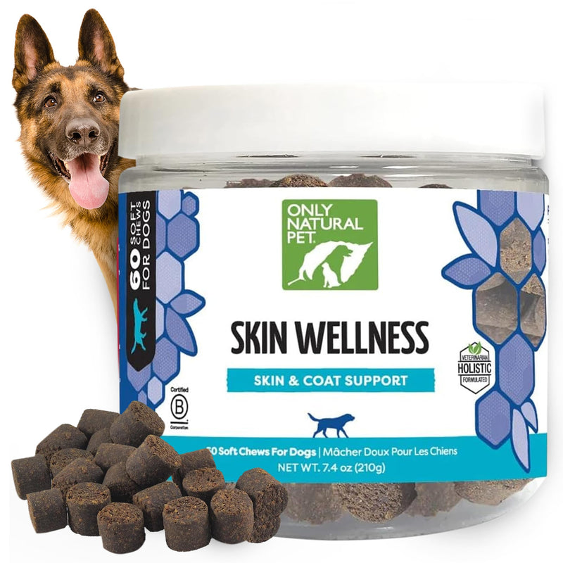 Only Natural Pet Skin Wellness Soft Chew 60 Count Bacon Soft Chews - PawsPlanet Australia