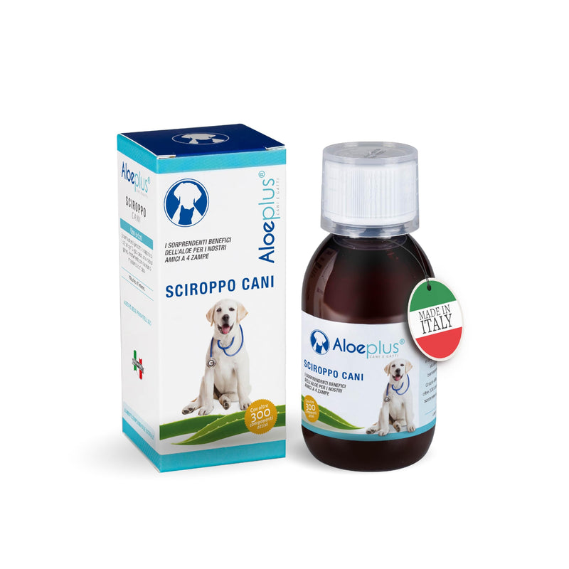 Dogs Syrup 250ml - Energy-Boosting, Detoxifying Complementary Food Made with Organic Aloe Arborescens, Strengthens Natural Defenses, Ideal as a Tonic for Senior Dogs and Puppies