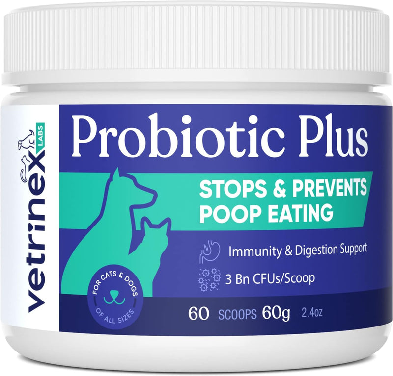Vetrinex Labs Coprophagia Treatment for Dogs - Stop & Prevent Dog from Eating Poop - No Poop, Stool Eating Deterrent - How to Forbid & Keep Dogs and Puppies from Chewing Cat Feces - Probiotic Powder Original 60 gram - BeesActive Australia