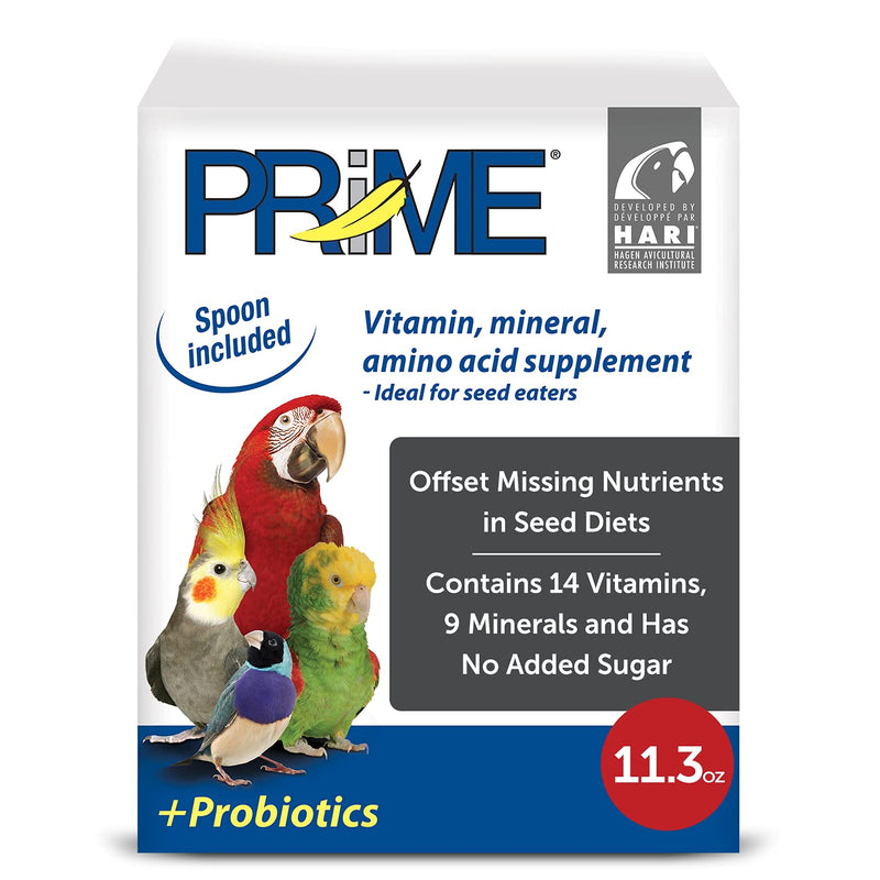 Hari Prime Parrot Vitamin, Mineral and Amino Acid Supplement for Seed Eating Birds, 11.3oz Prime Vitamin Supplement 11.3 oz