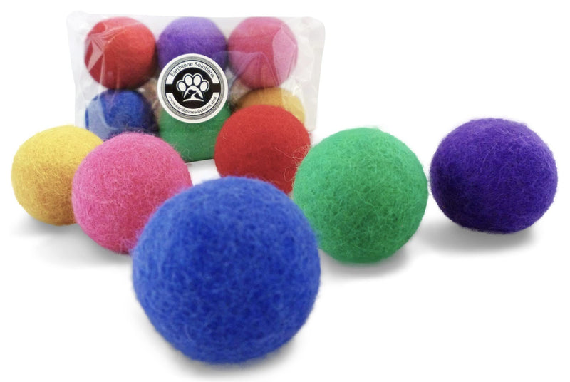 Wool Cat Balls - Safe Felt Cat Kitten Toys - Fun Colorful Cat Ball Toys - Soft Quiet Wool Kitty Toys - Unique for Cat Lovers - Hand Made in Nepal - BeesActive Australia