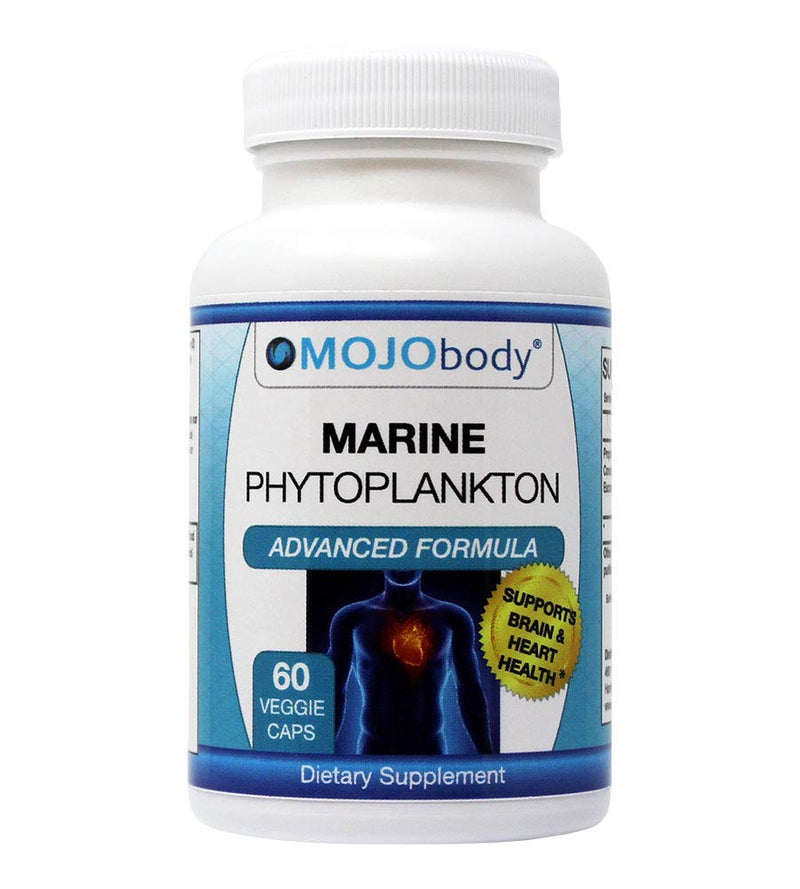 Freeze Dried Marine Phytoplankton, Supports Brain & Heart Health, Powerful Superfood, Nutrient Dense with BioPerine for High Absorption 60 Capsules