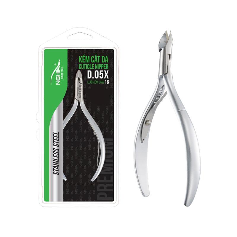 NGHIA Premium Cuticle Nipper - D-05X Jaw 16 (Stainless Steel) - Professional Nail Tools D-05x-16 - BeesActive Australia