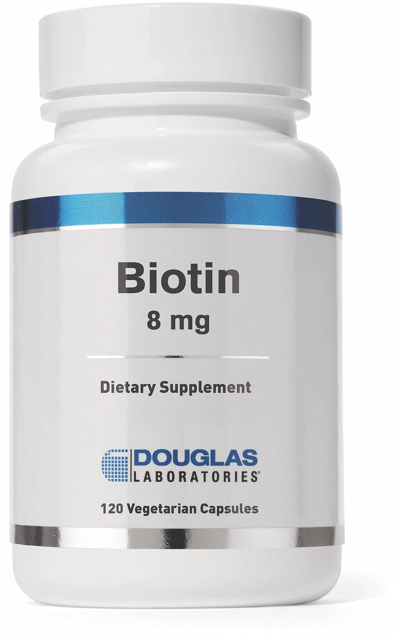 Douglas Laboratories Biotin 8 mg | Vitamin B7 to Support Enzyme Production and Nerve Function | 120 Capsules | Vitamin B7 to Support Enzyme Production and Nerve Function*, Metabolic Support, Non-GMO