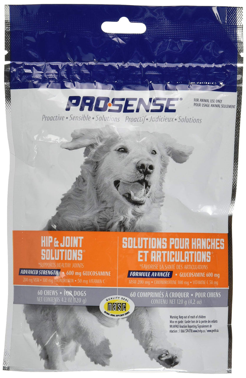 ProSense Hip and Joint Solutions 60 Count, for Dogs, Advanced Strength Glucosamine Chews - BeesActive Australia